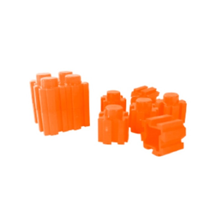 Orange 2Blocks Toys 50 Pcs